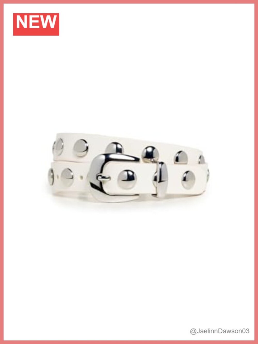 Studded Western Belt in Suede with Silver-Tone Buckle, 1.25in Wide